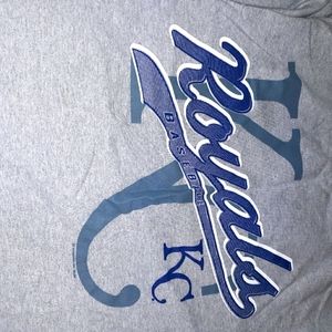KC Royals Long Sleeve Gray T-shirt Size medium